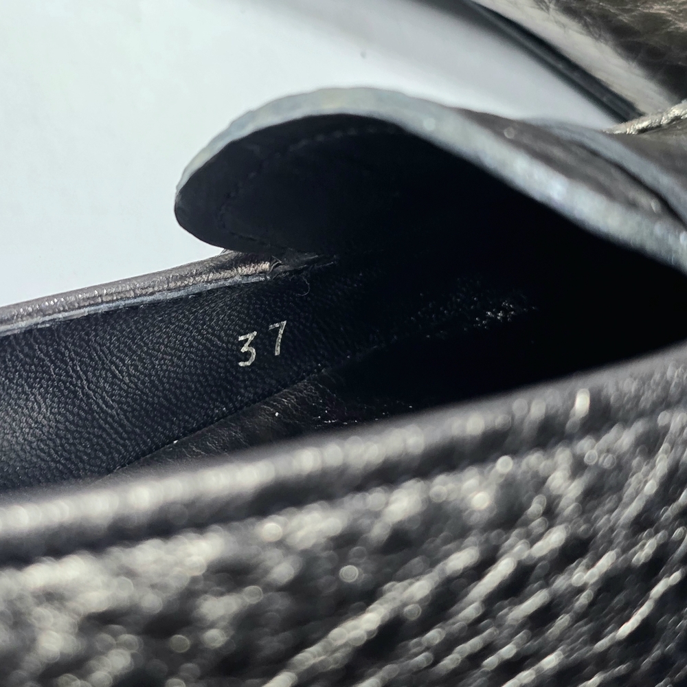 Prada Women's Bronze Leather Loafers - Picture 5 of 8